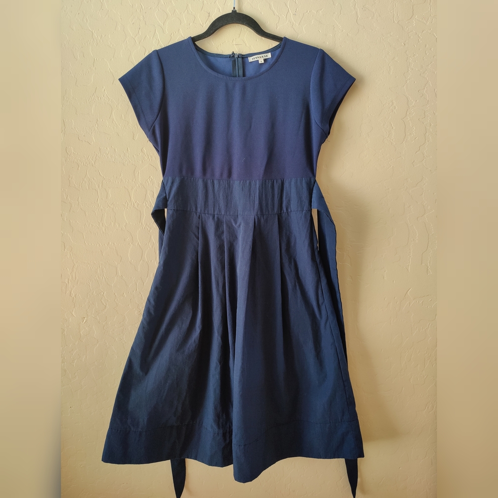 Jessakae Navy Mix Media Dress
